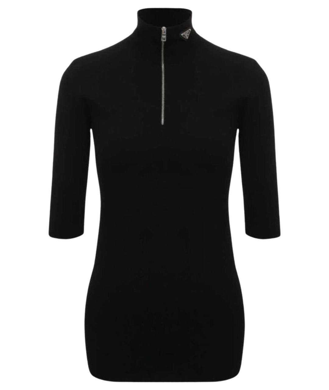 PRADA Черная вискозная водолазка, фото 1