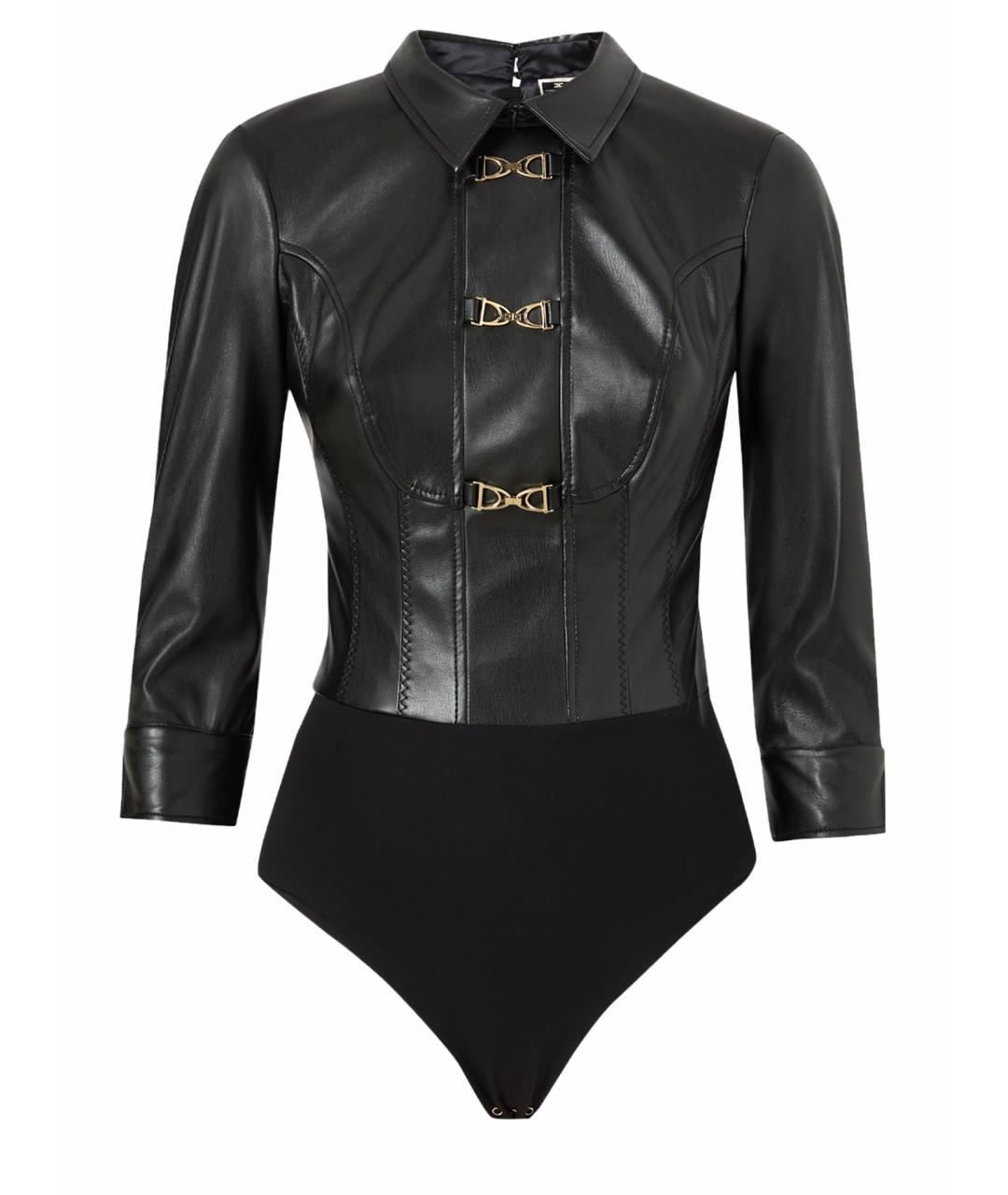 ELISABETTA FRANCHI Черная полиэстеровая блузы, фото 1