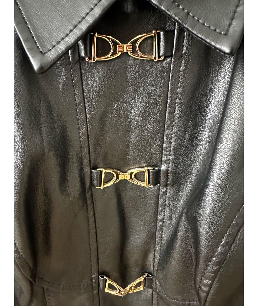 ELISABETTA FRANCHI Черная полиэстеровая блузы, фото 2