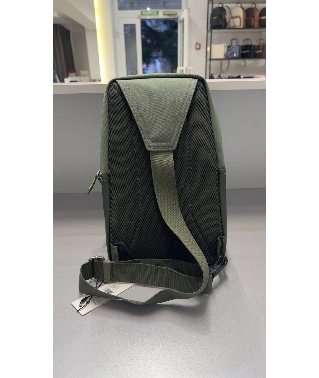 CALVIN KLEIN Хаки тканевая сумка на плечо, фото 3