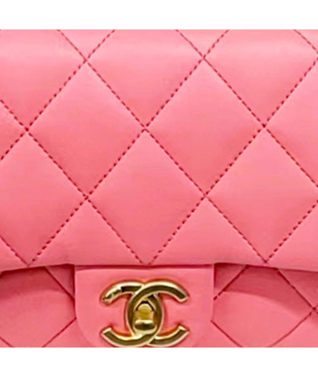 CHANEL Розовая кожаная сумка через плечо, фото 2