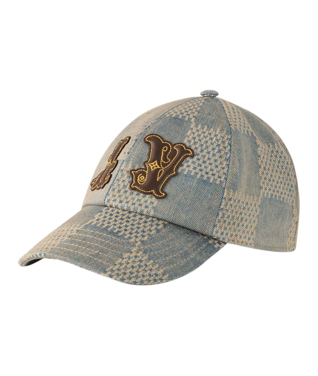 LOUIS VUITTON Голубая хлопковая кепка/бейсболка, фото 1