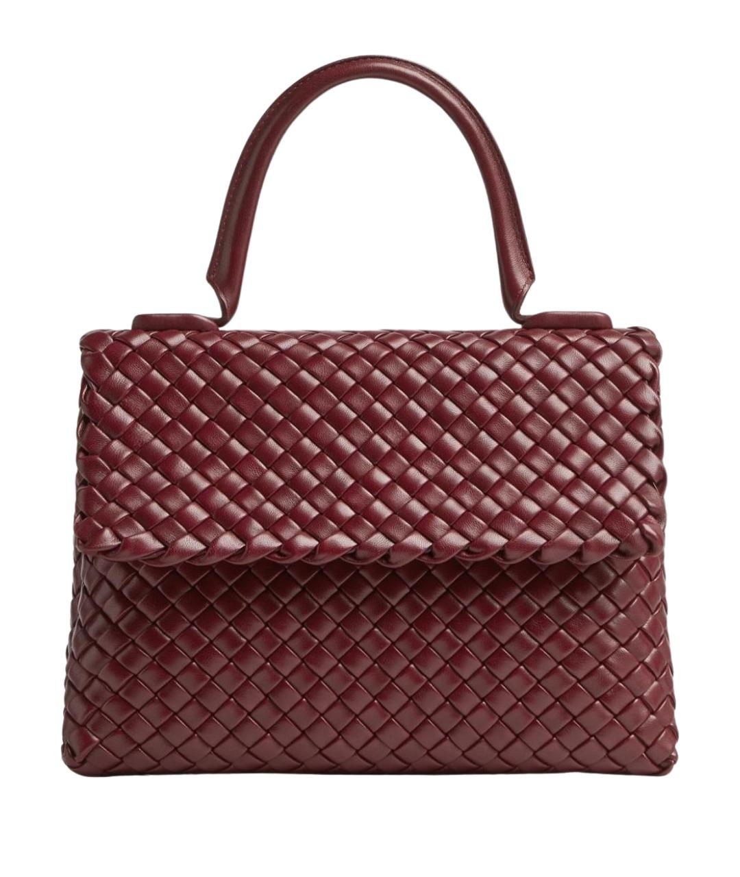 BOTTEGA VENETA Бордовая кожаная сумка через плечо, фото 1