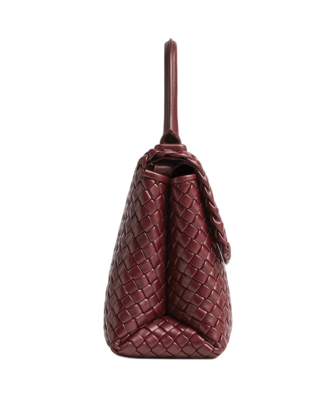 BOTTEGA VENETA Бордовая кожаная сумка через плечо, фото 4