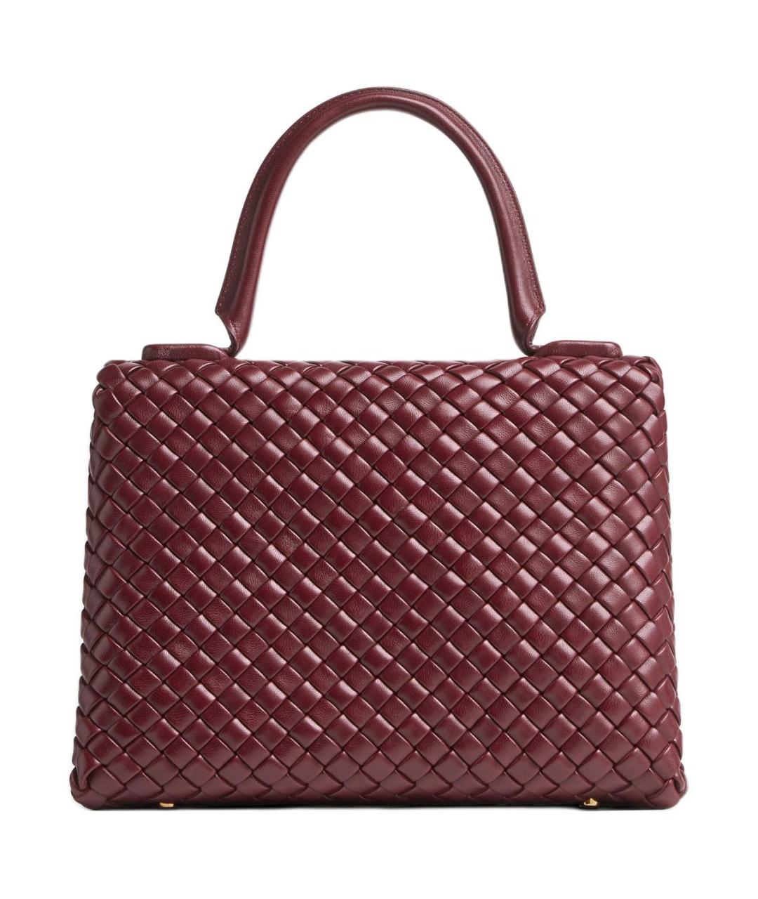 BOTTEGA VENETA Бордовая кожаная сумка через плечо, фото 3