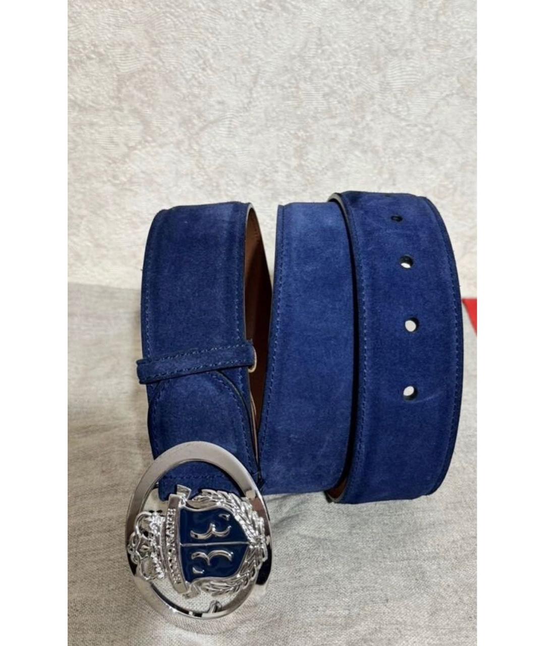 BILLIONAIRE Синий замшевый ремень, фото 2