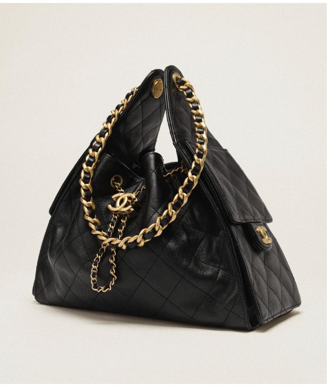 CHANEL Черная кожаная сумка через плечо, фото 5