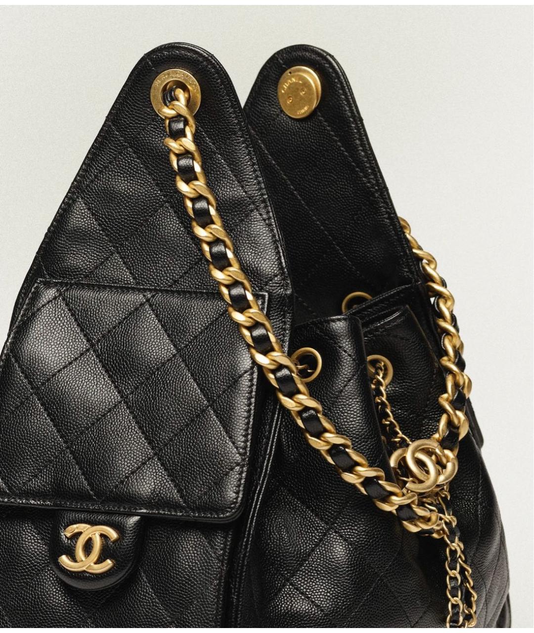 CHANEL Черная кожаная сумка через плечо, фото 4