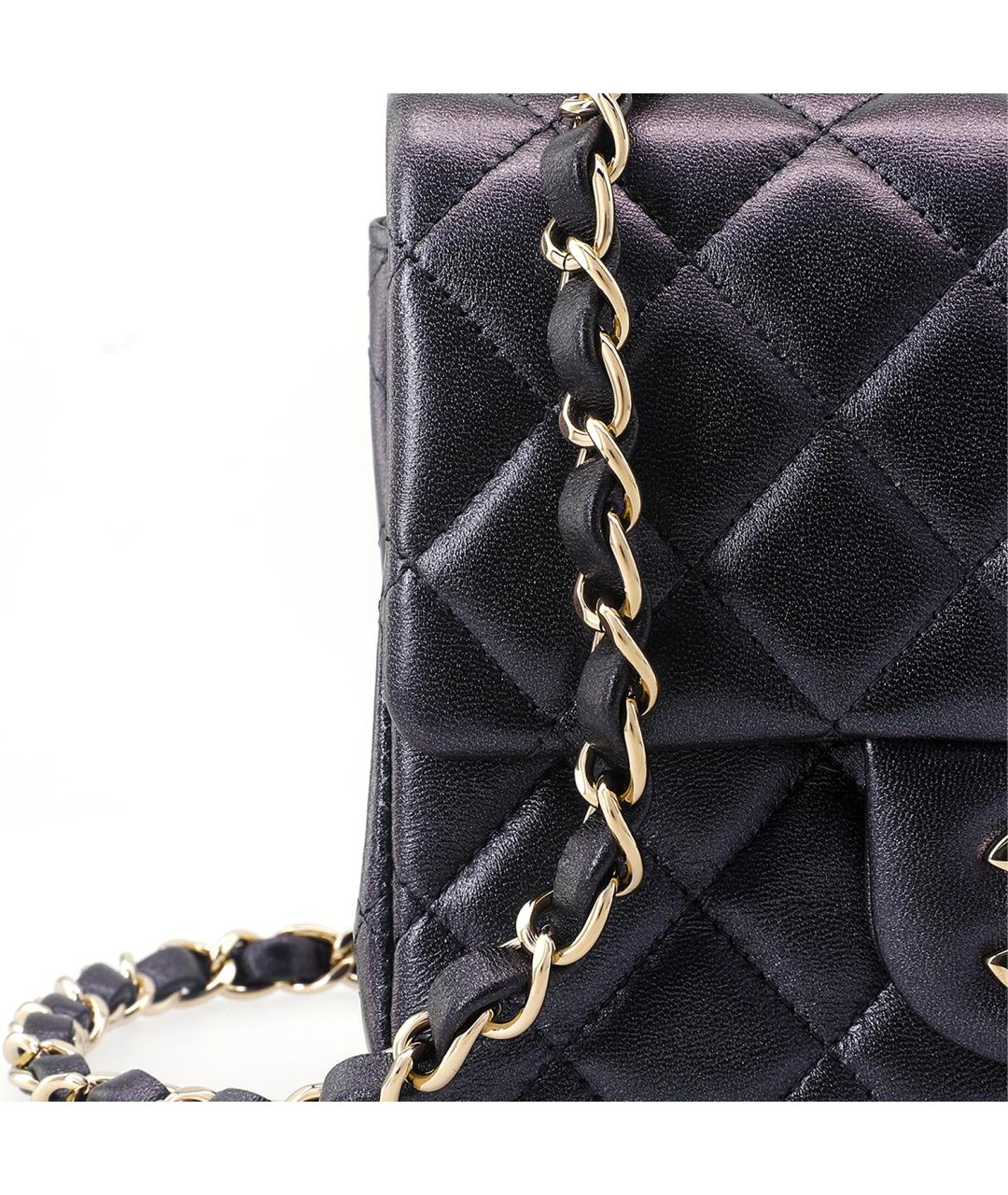 CHANEL Черная кожаная сумка через плечо, фото 6