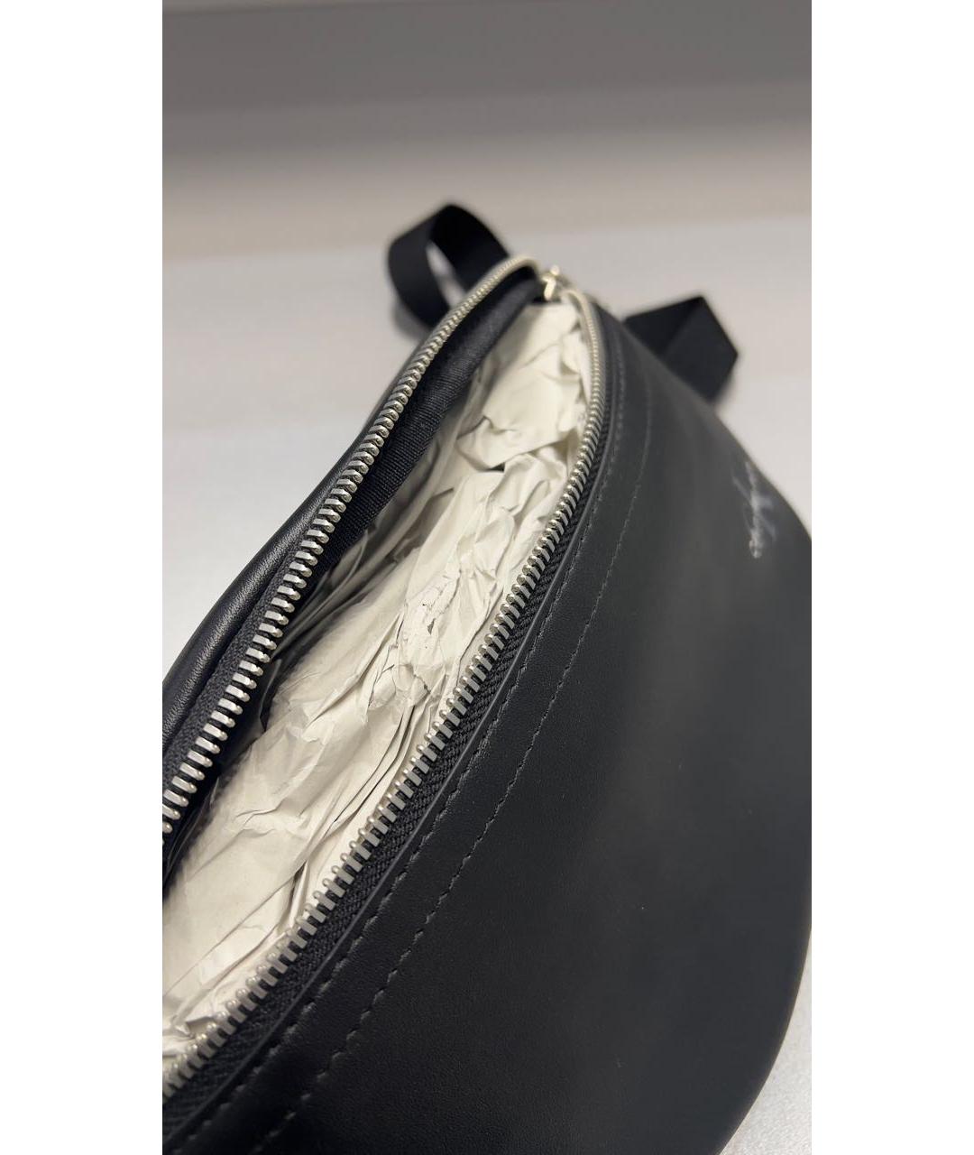 CALVIN KLEIN Черная кожаная поясная сумка, фото 4