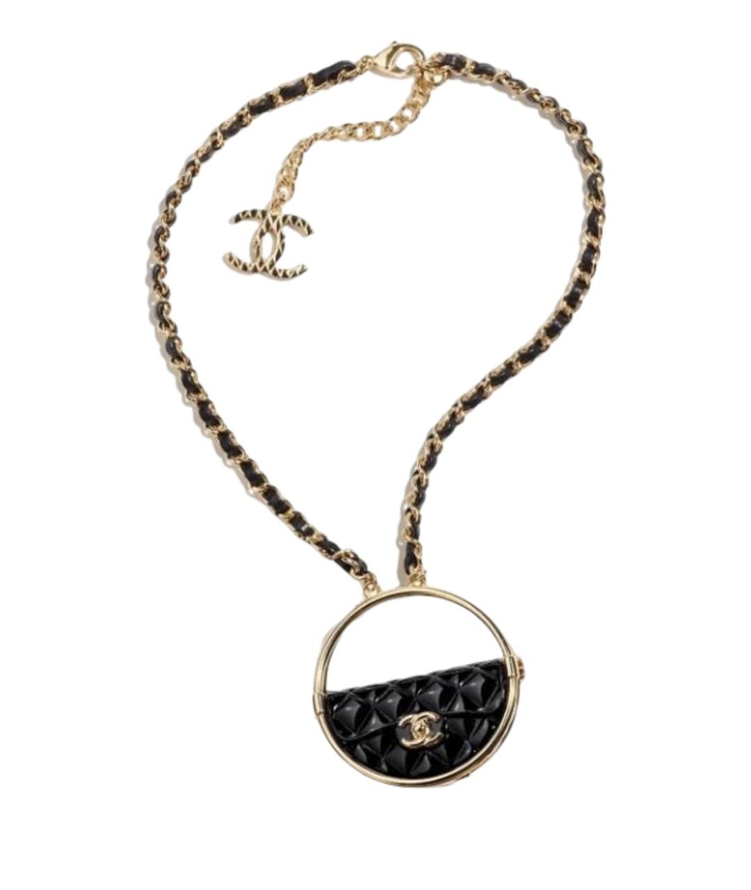CHANEL Черная металлическая подвеска, фото 1