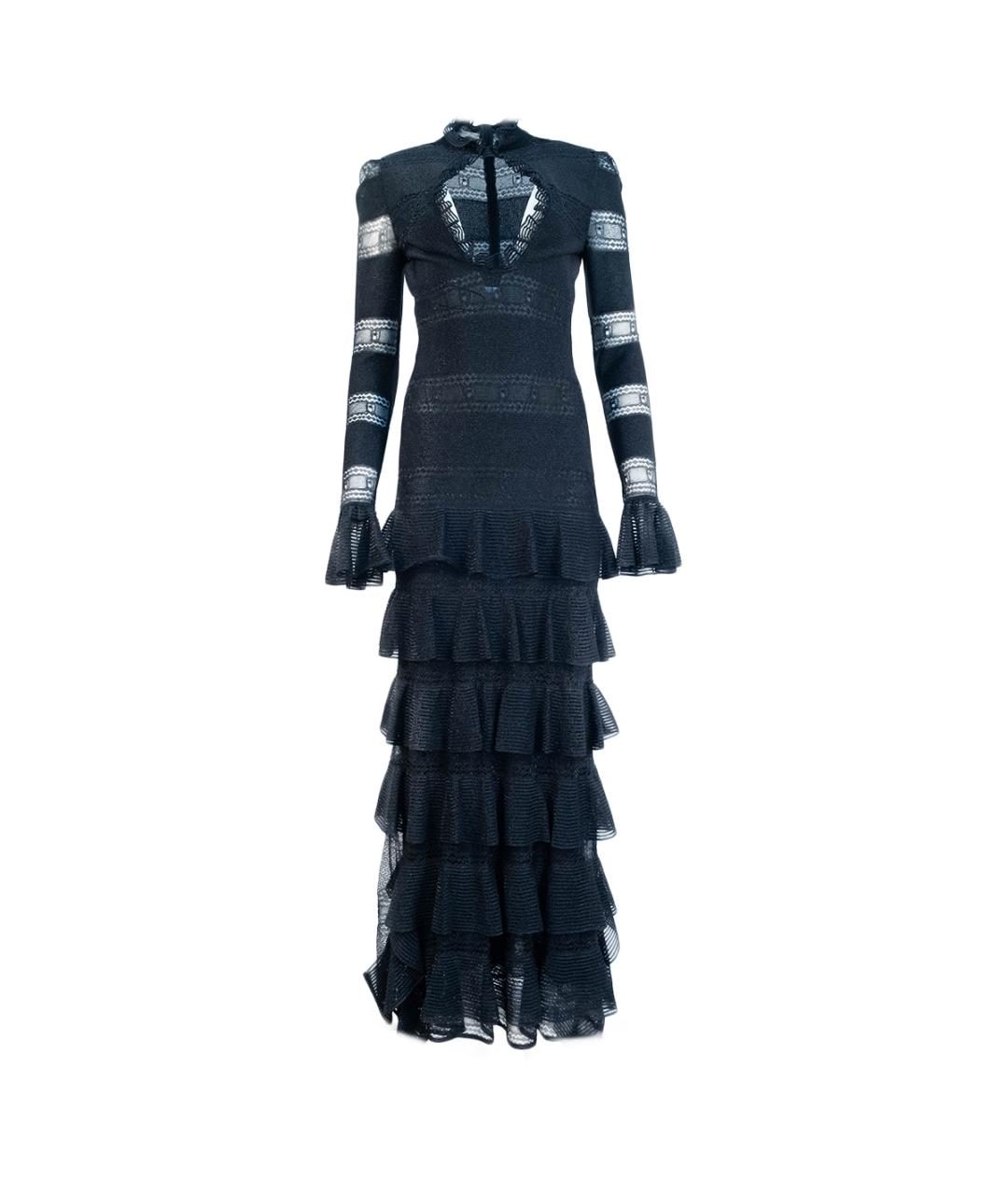 ALEXANDER MCQUEEN Черное шелковое вечернее платье, фото 1