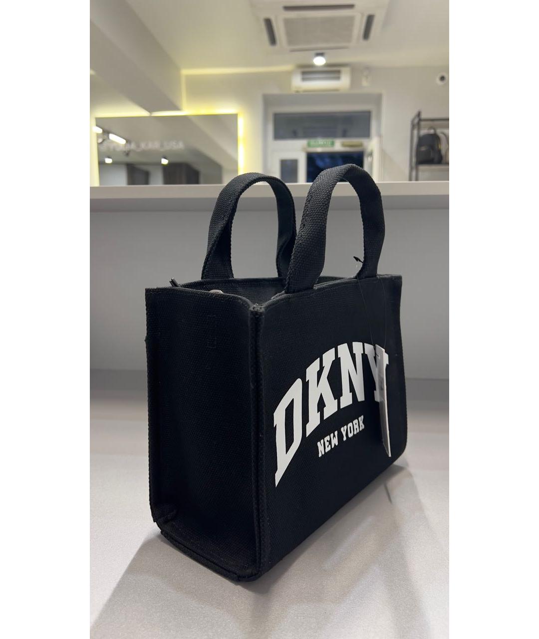 DKNY Черная тканевая сумка тоут, фото 2