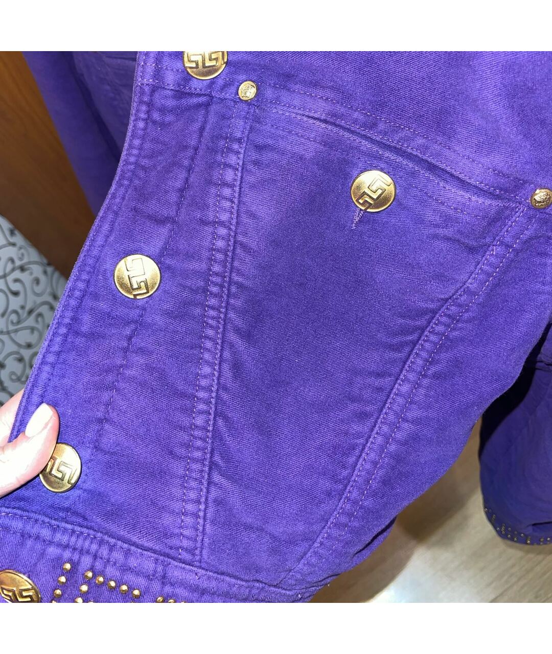 VERSACE JEANS COUTURE Фиолетовый жакет/пиджак, фото 2