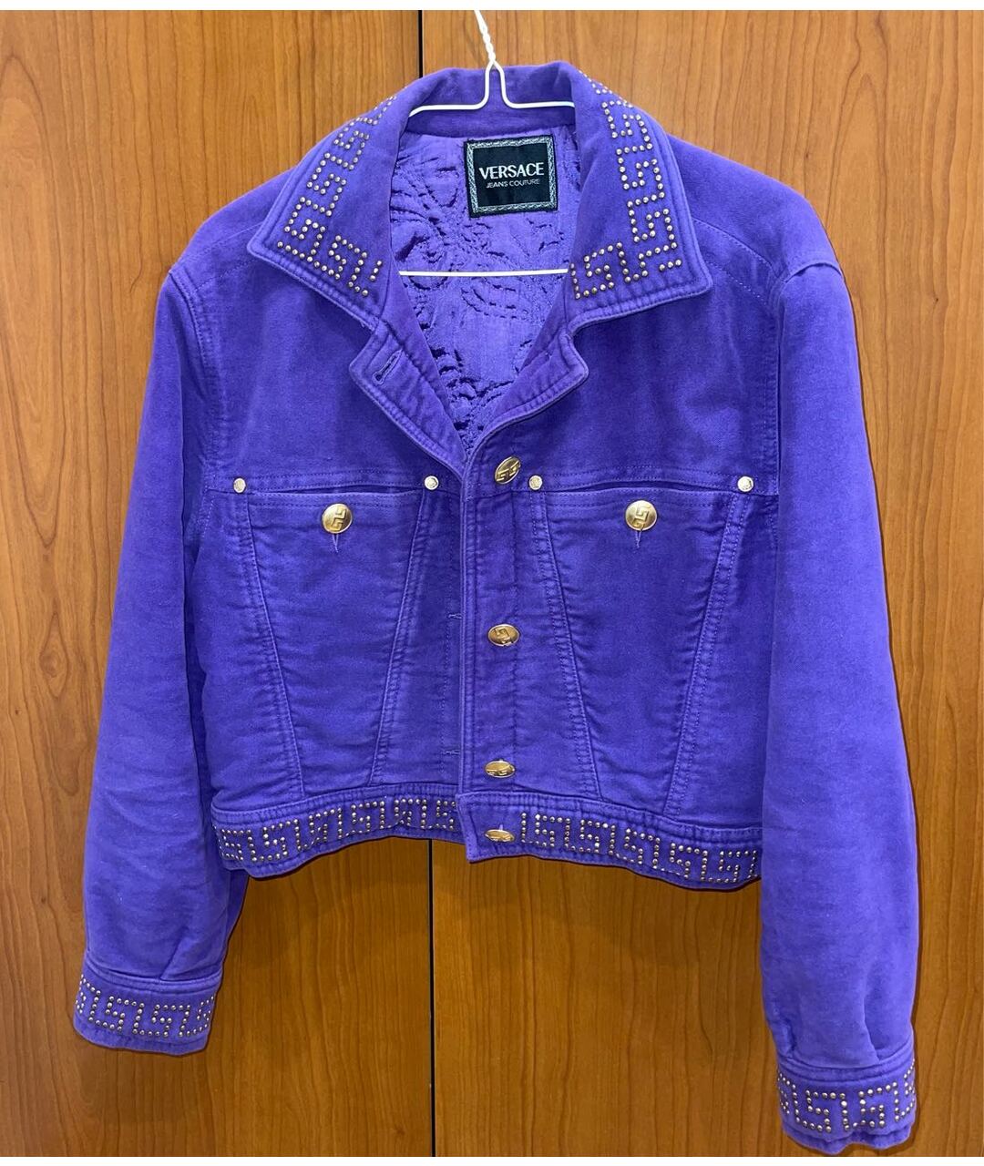 VERSACE JEANS COUTURE Фиолетовый жакет/пиджак, фото 3