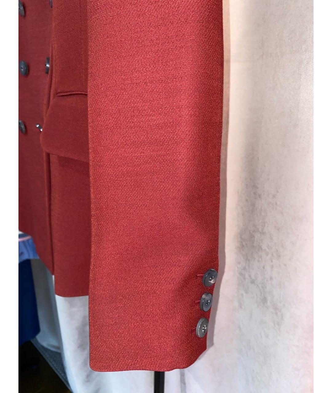 CHRISTIAN DIOR Бордовый шерстяной жакет/пиджак, фото 8