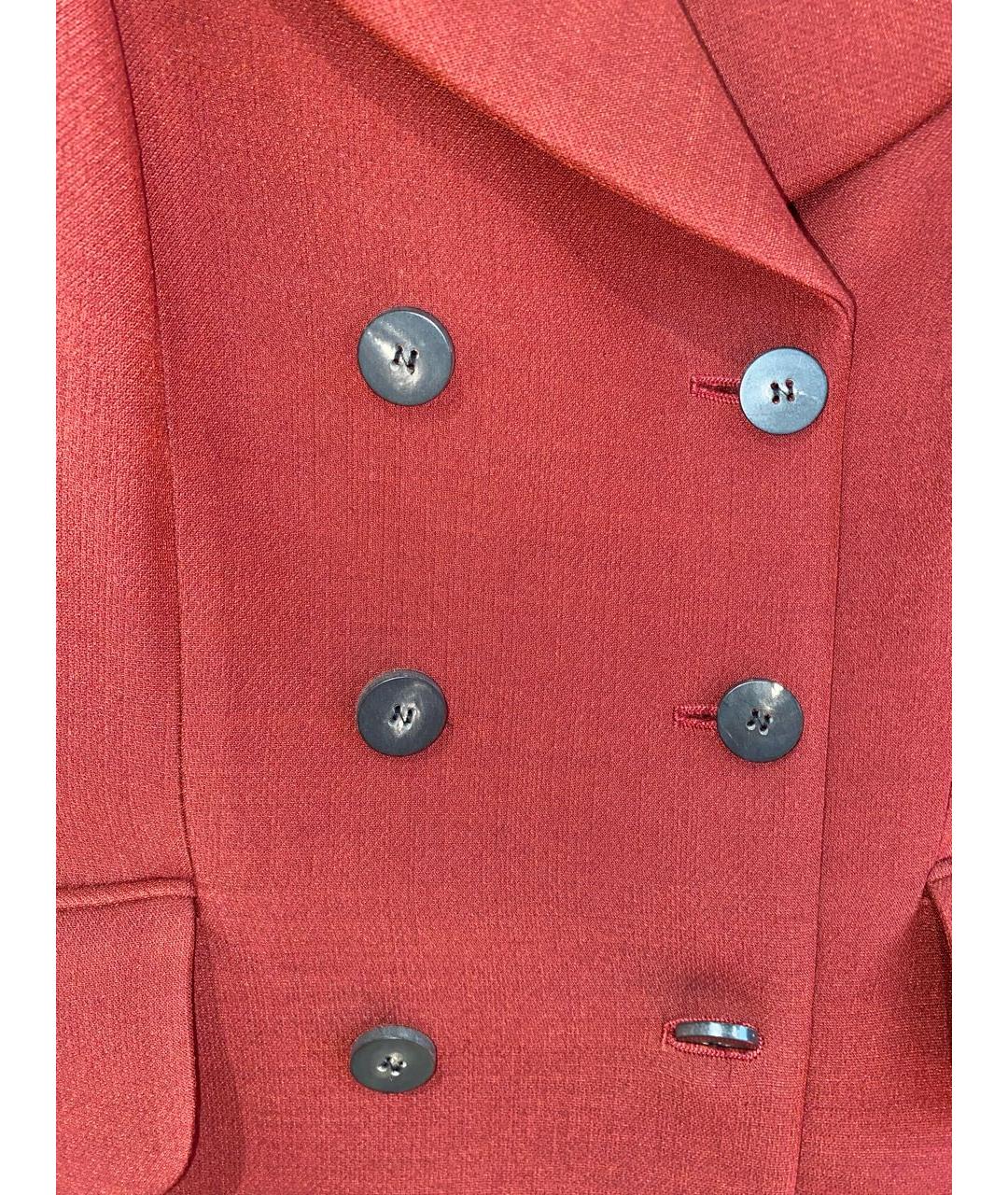 CHRISTIAN DIOR Бордовый шерстяной жакет/пиджак, фото 4
