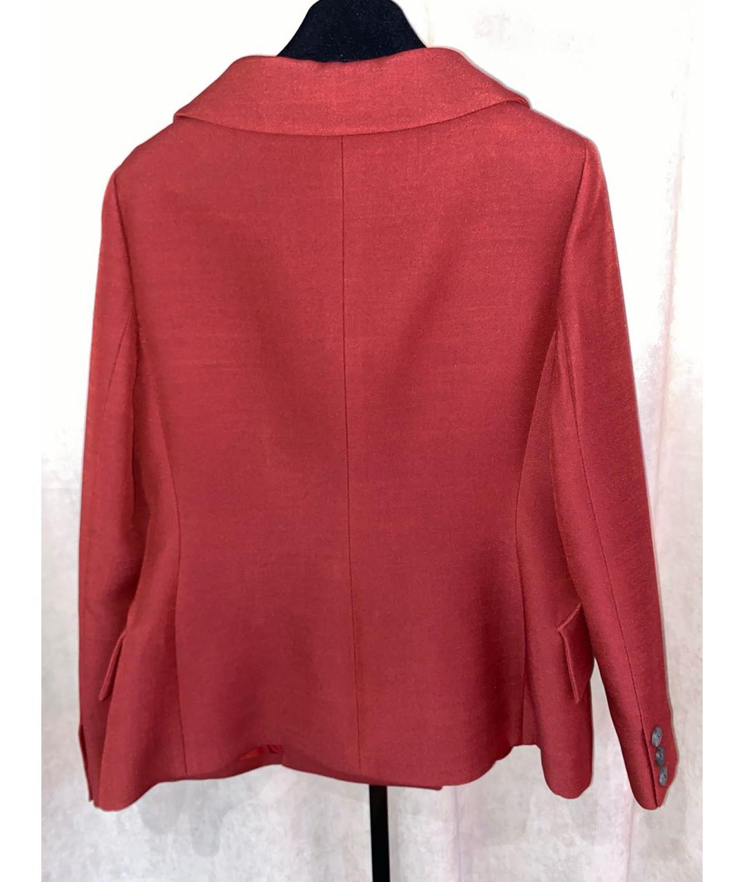 CHRISTIAN DIOR Бордовый шерстяной жакет/пиджак, фото 2