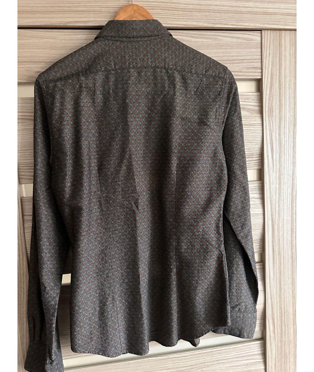 DRIES VAN NOTEN Коричневая хлопковая кэжуал рубашка, фото 2