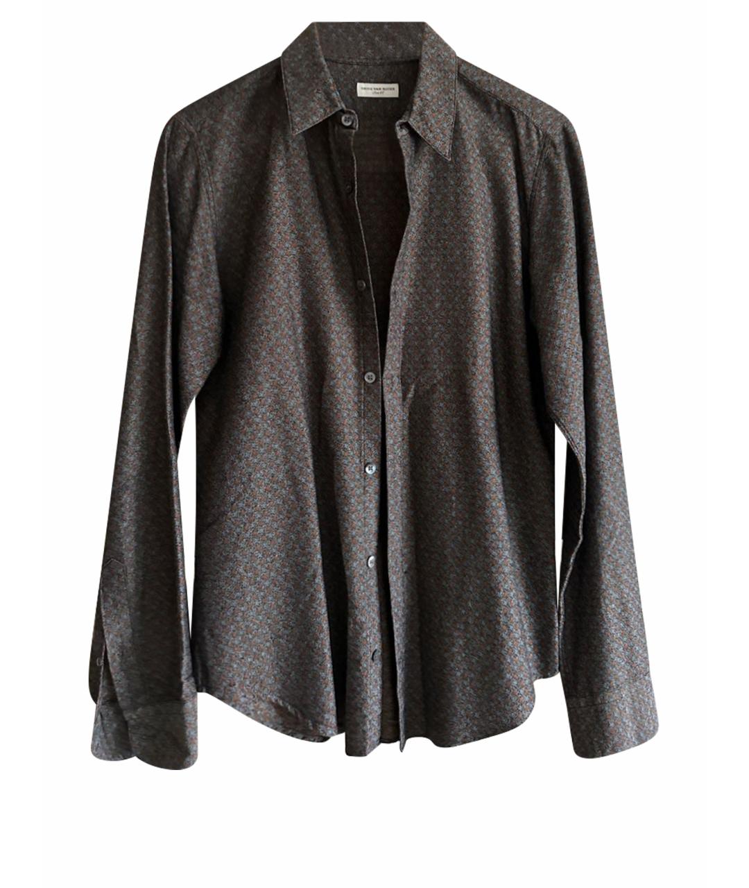 DRIES VAN NOTEN Коричневая хлопковая кэжуал рубашка, фото 1