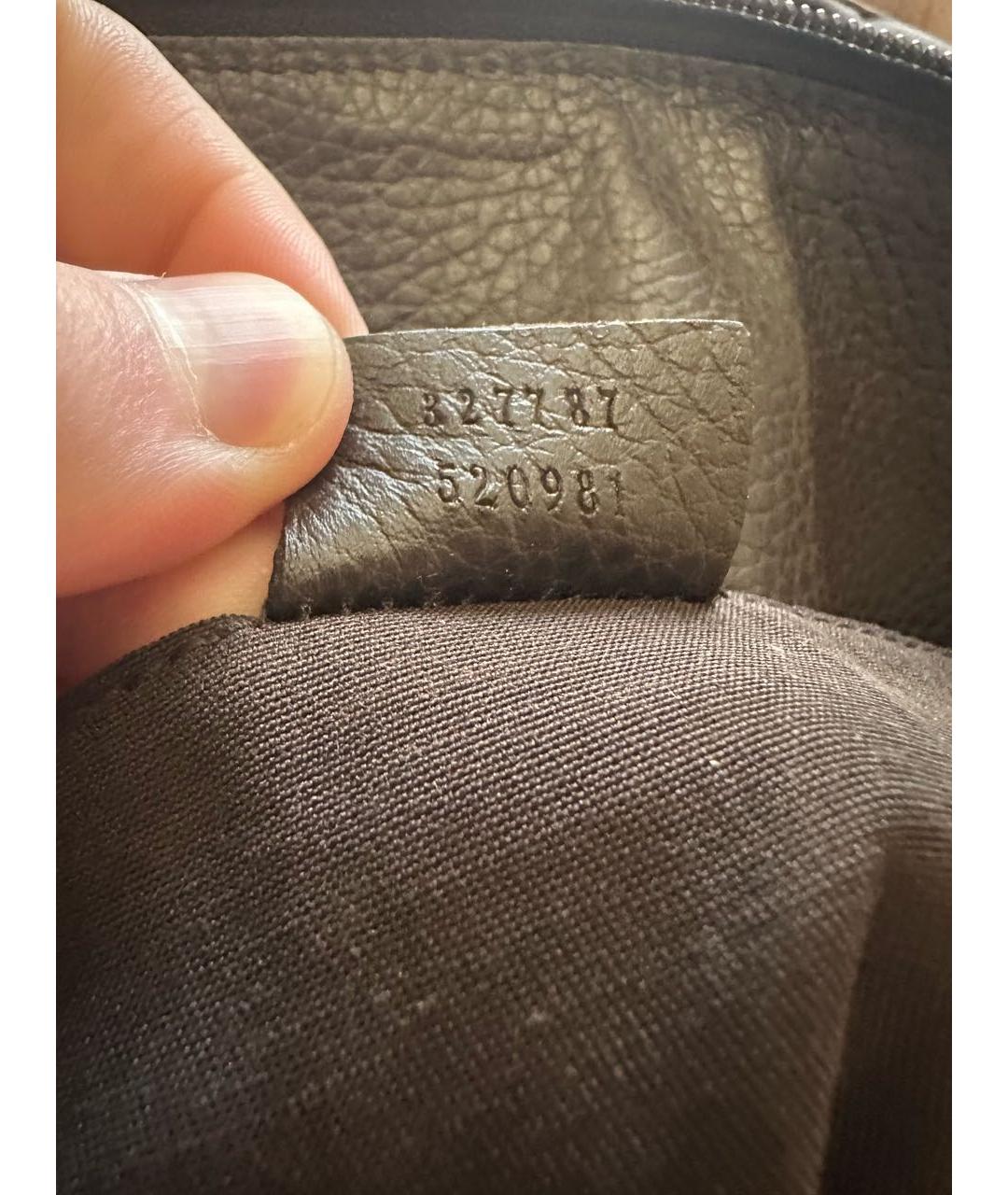 GUCCI Черная хлопковая сумка с короткими ручками, фото 7