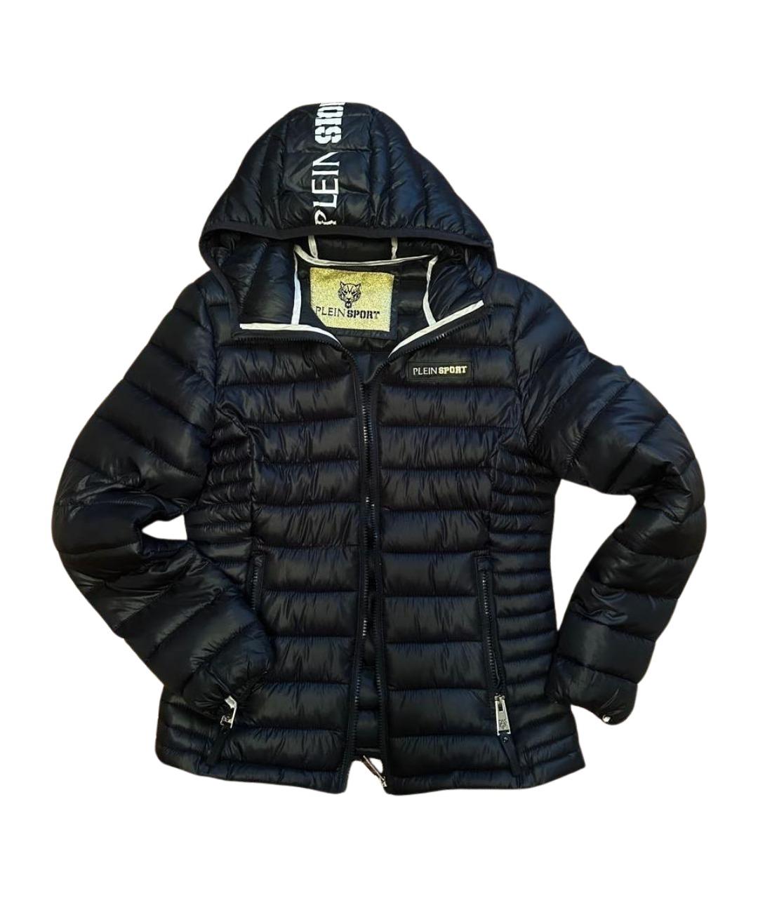 PLEIN SPORT Темно-синяя полиэстеровая куртка, фото 1