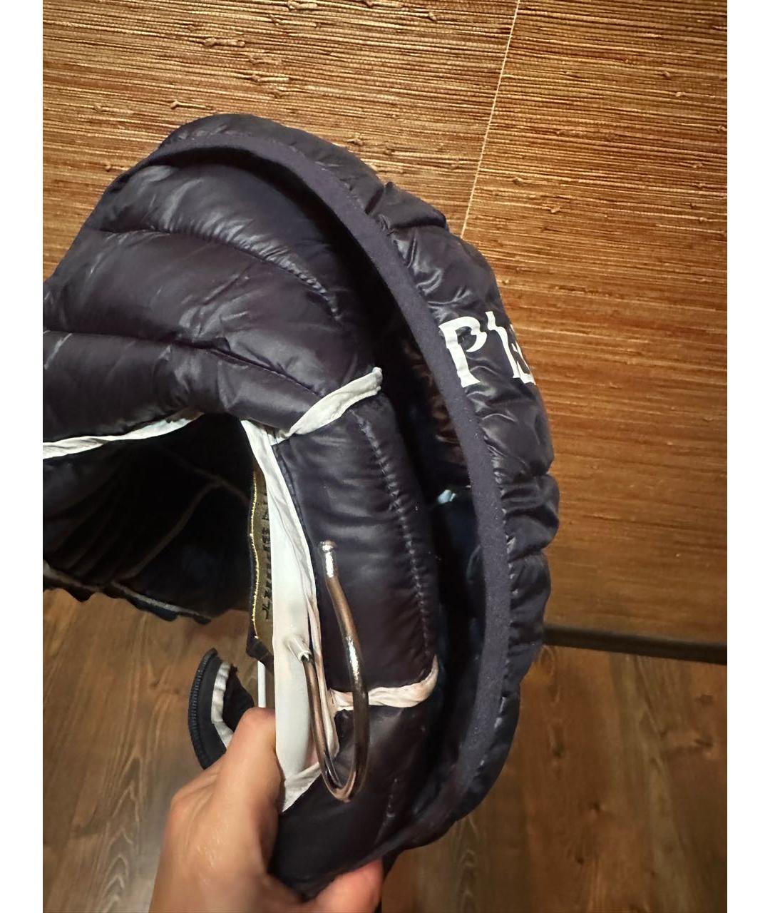 PLEIN SPORT Темно-синяя полиэстеровая куртка, фото 7