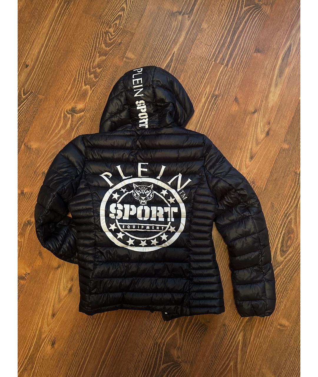 PLEIN SPORT Темно-синяя полиэстеровая куртка, фото 2