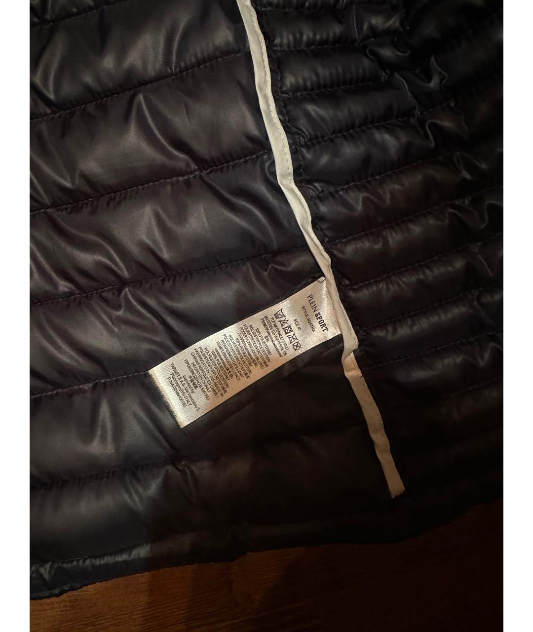 PLEIN SPORT Темно-синяя полиэстеровая куртка, фото 6