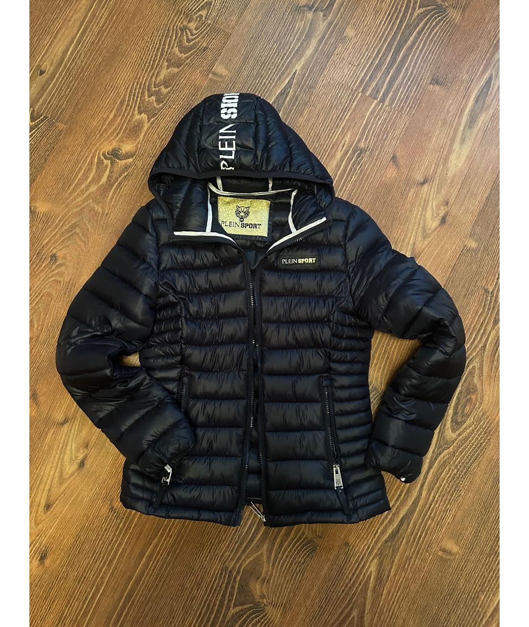 PLEIN SPORT Темно-синяя полиэстеровая куртка, фото 9