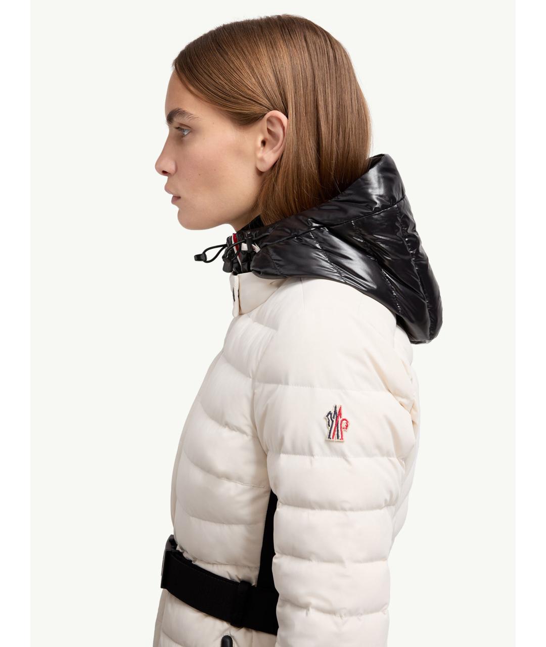 MONCLER Белое полиамидовое пальто, фото 2