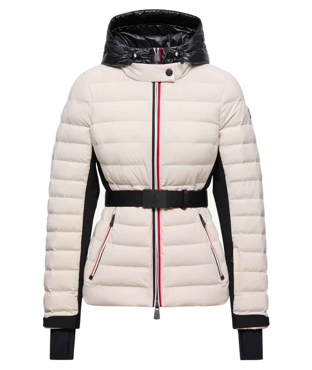 MONCLER Белое полиамидовое пальто, фото 1