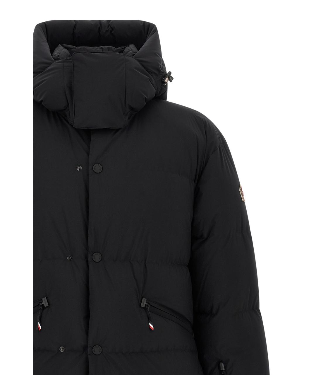 MONCLER Черный полиамидовый пуховик, фото 4