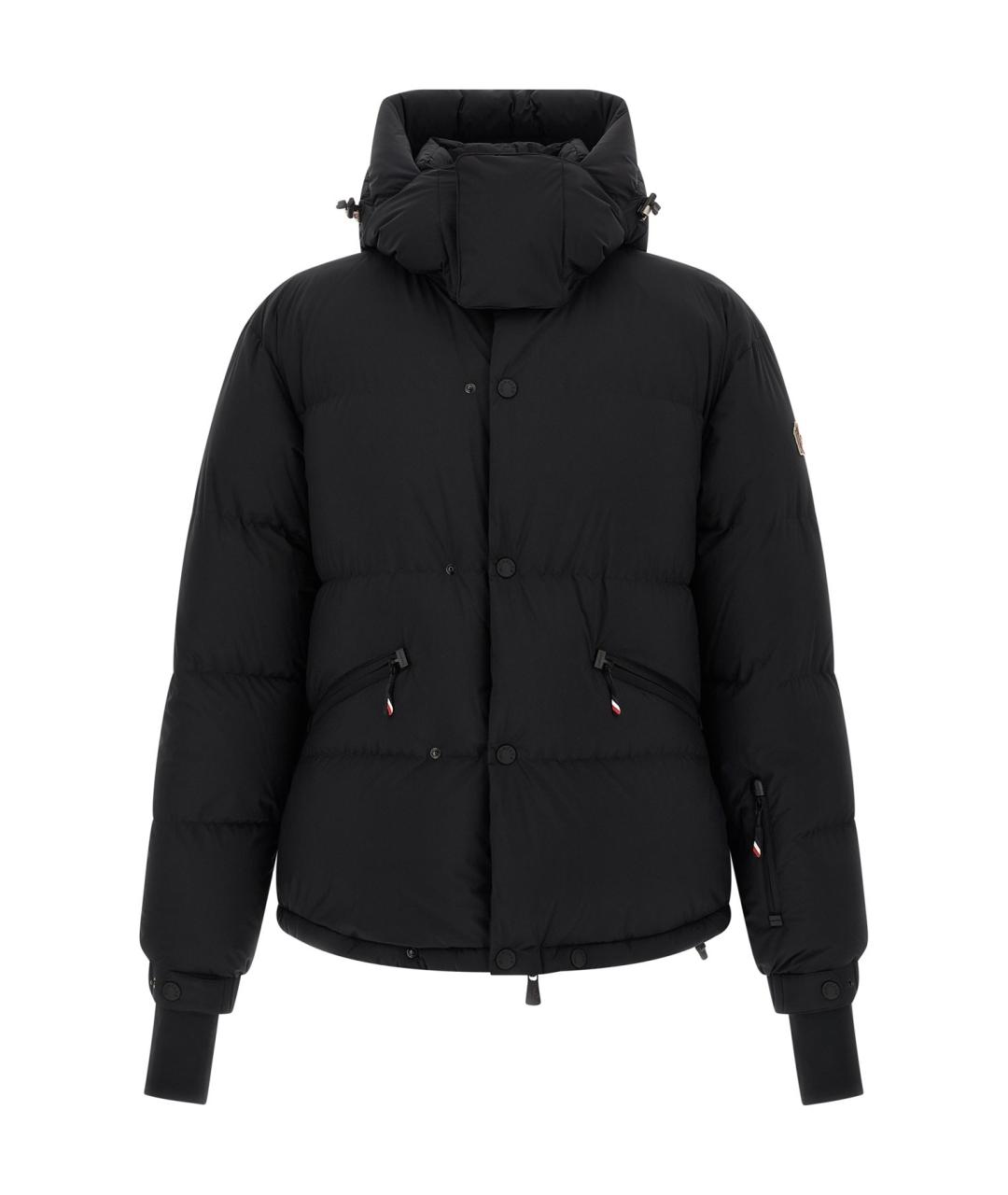MONCLER Черный полиамидовый пуховик, фото 1