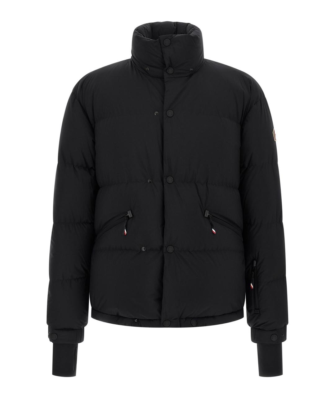 MONCLER Черный полиамидовый пуховик, фото 3