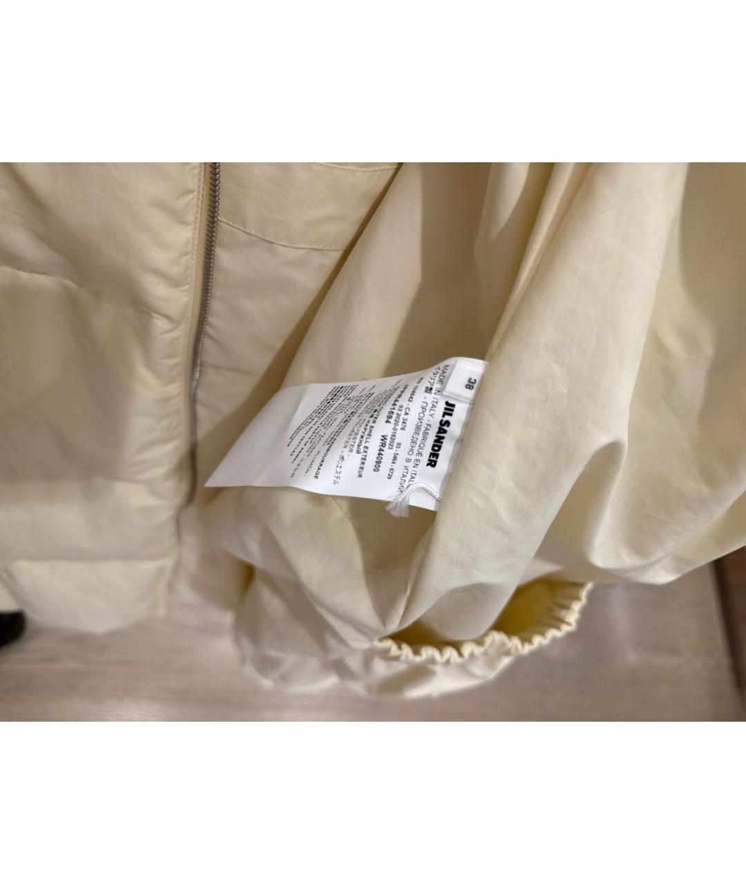 JIL SANDER Белый хлопковый пуховик, фото 5