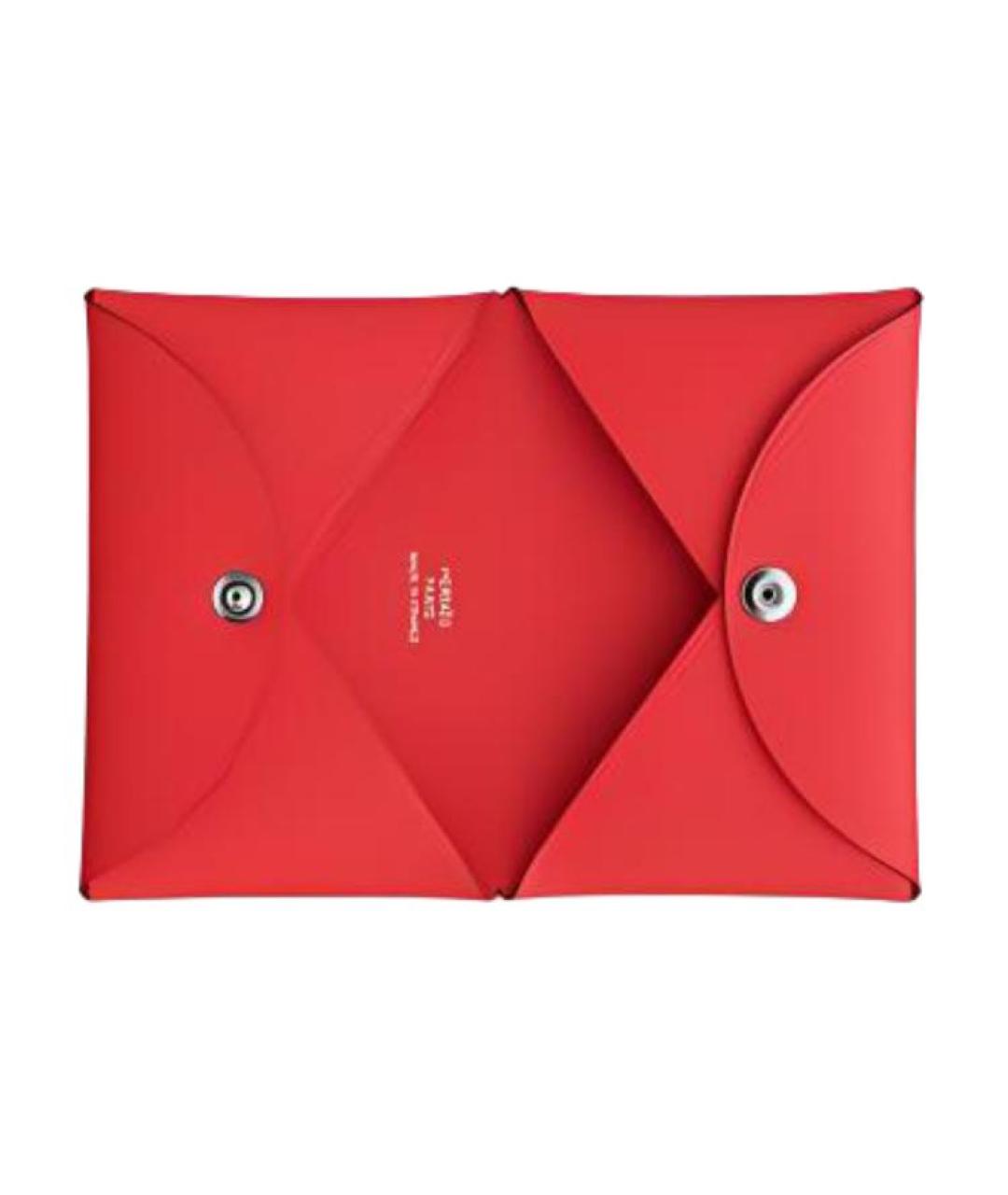 HERMES Красный кожаный кардхолдер, фото 3