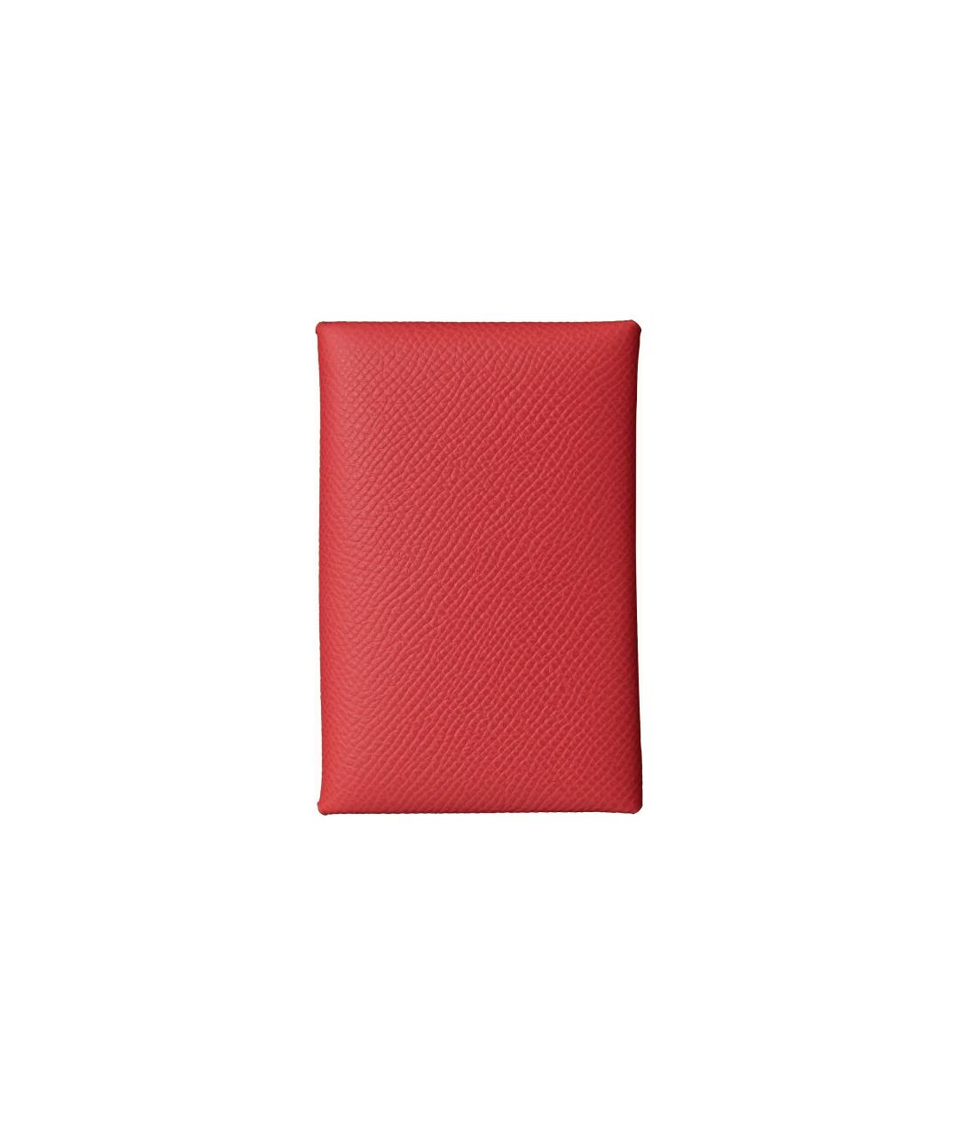 HERMES Красный кожаный кардхолдер, фото 1