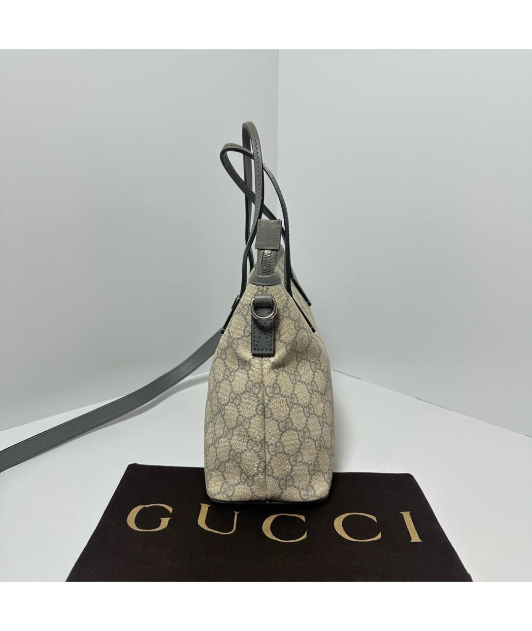 GUCCI Серая хлопковая сумка тоут, фото 4