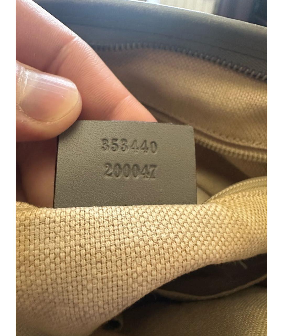 GUCCI Серая хлопковая сумка тоут, фото 7