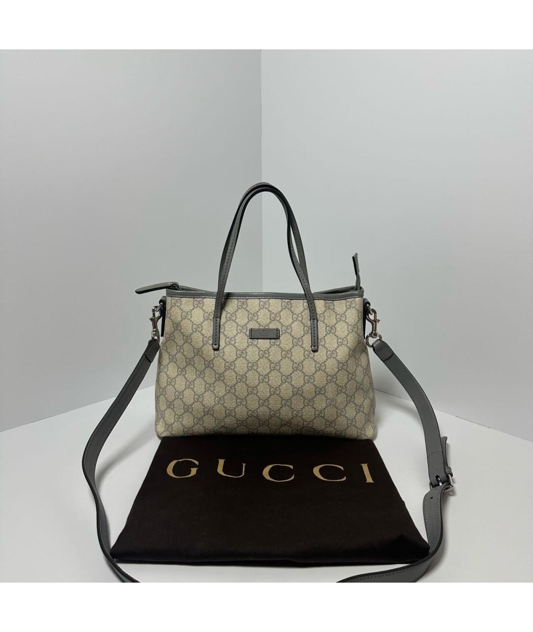 GUCCI Серая хлопковая сумка тоут, фото 1