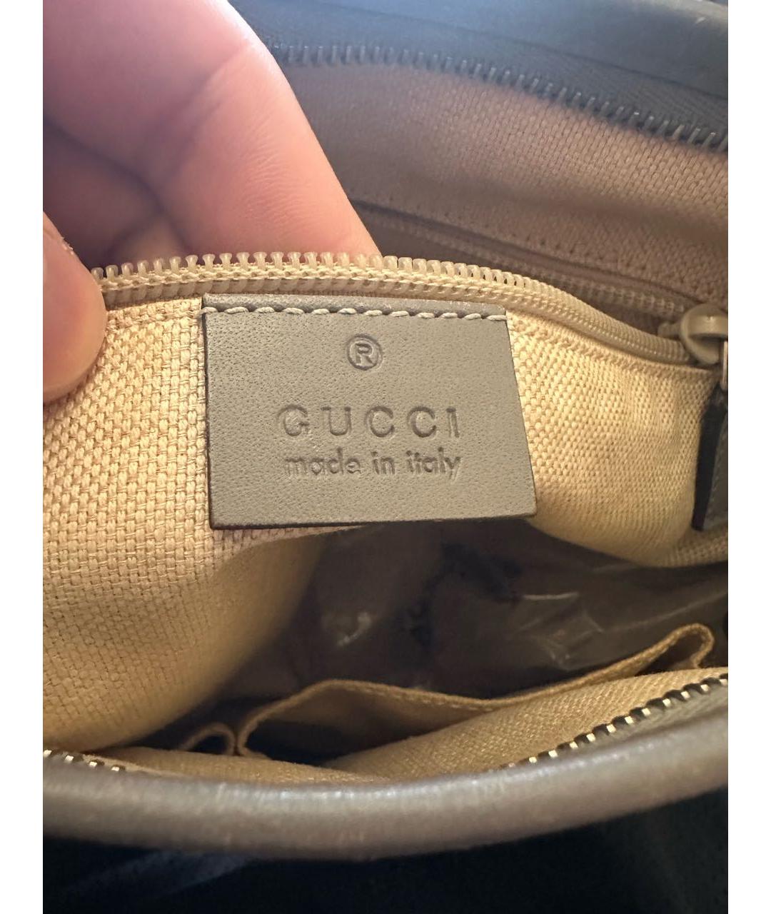 GUCCI Серая хлопковая сумка тоут, фото 6