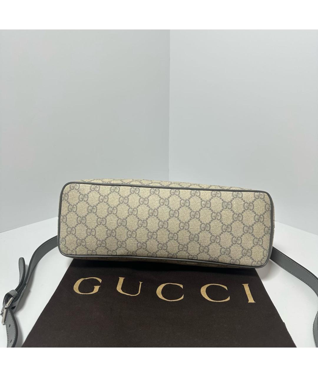GUCCI Серая хлопковая сумка тоут, фото 5