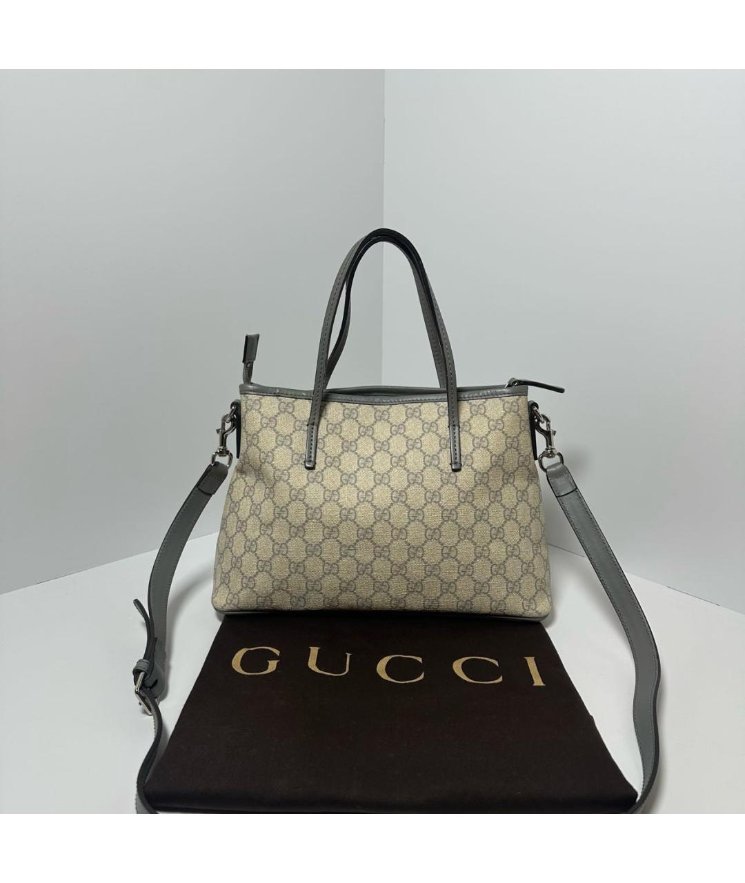 GUCCI Серая хлопковая сумка тоут, фото 2