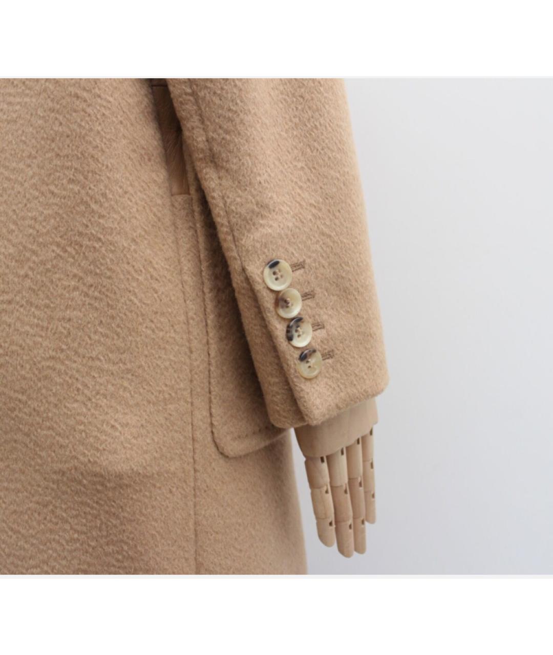 MAX MARA Бежевое шерстяное пальто, фото 8
