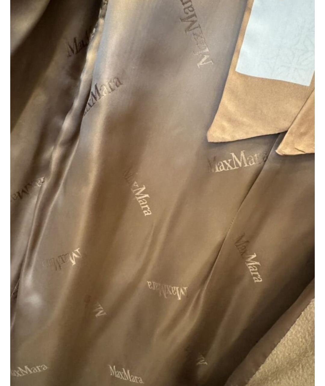 MAX MARA Бежевое шерстяное пальто, фото 7