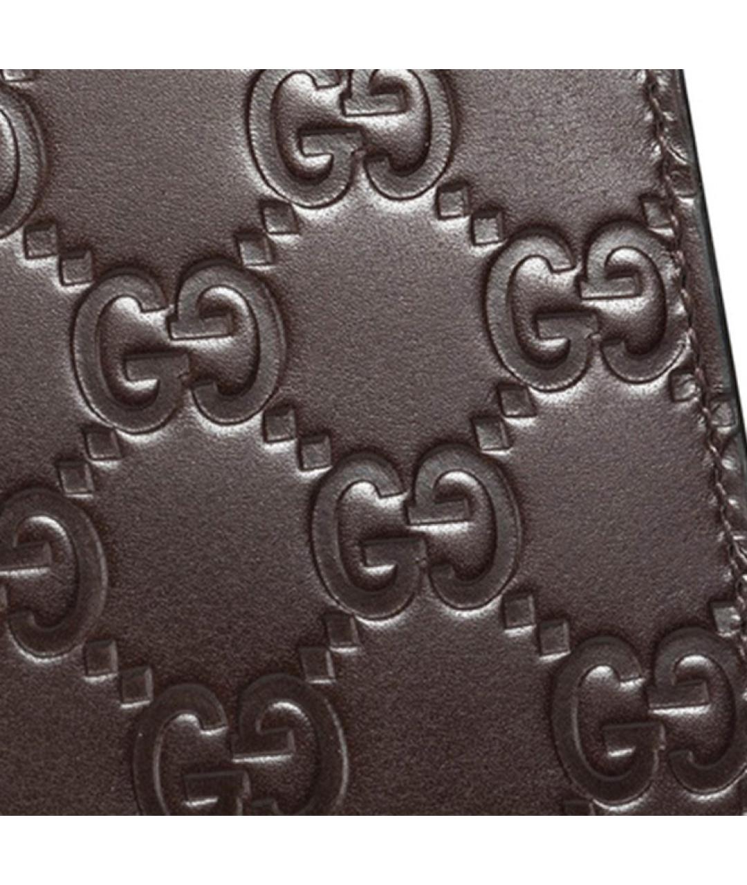 GUCCI Коричневый кожаный кошелек, фото 5
