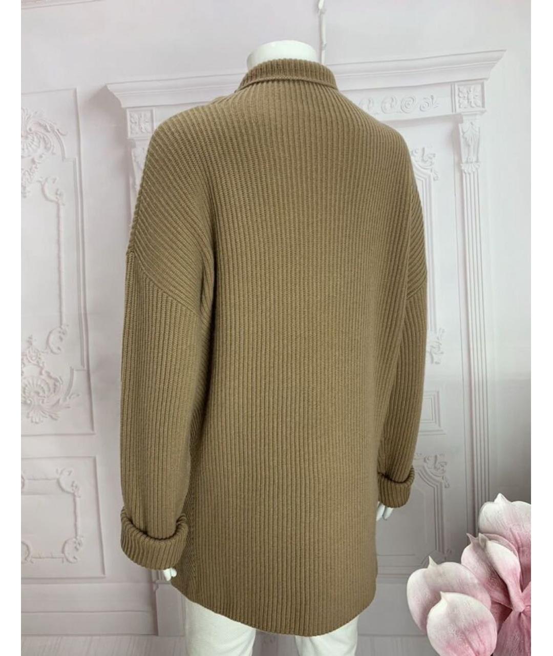 MAX MARA Бежевый шерстяной джемпер / свитер, фото 6