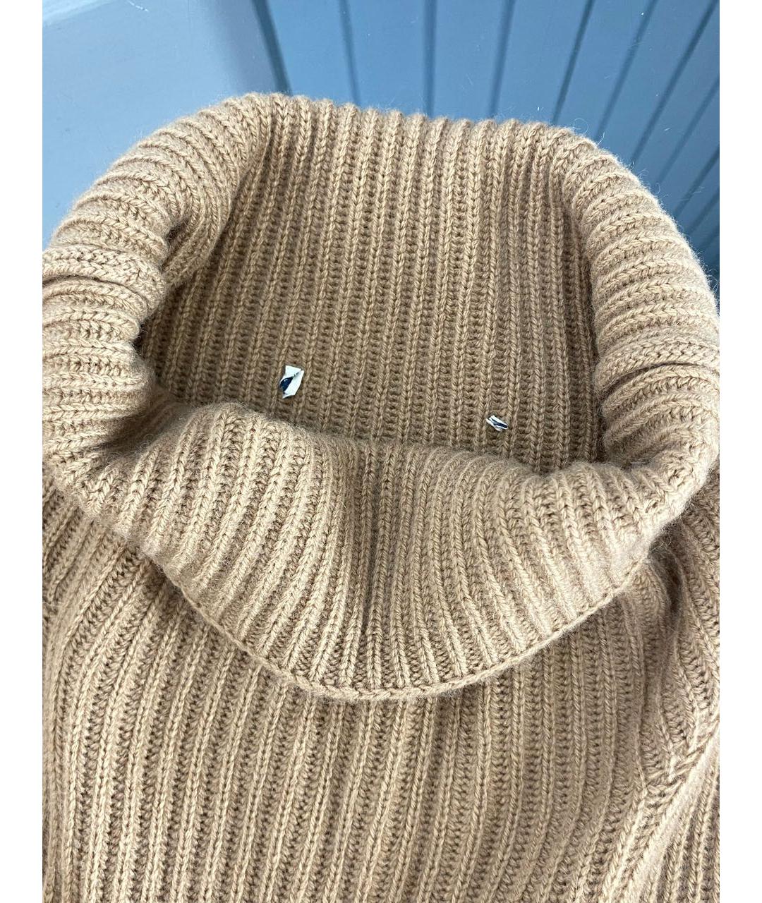 MAX MARA Бежевый шерстяной джемпер / свитер, фото 3