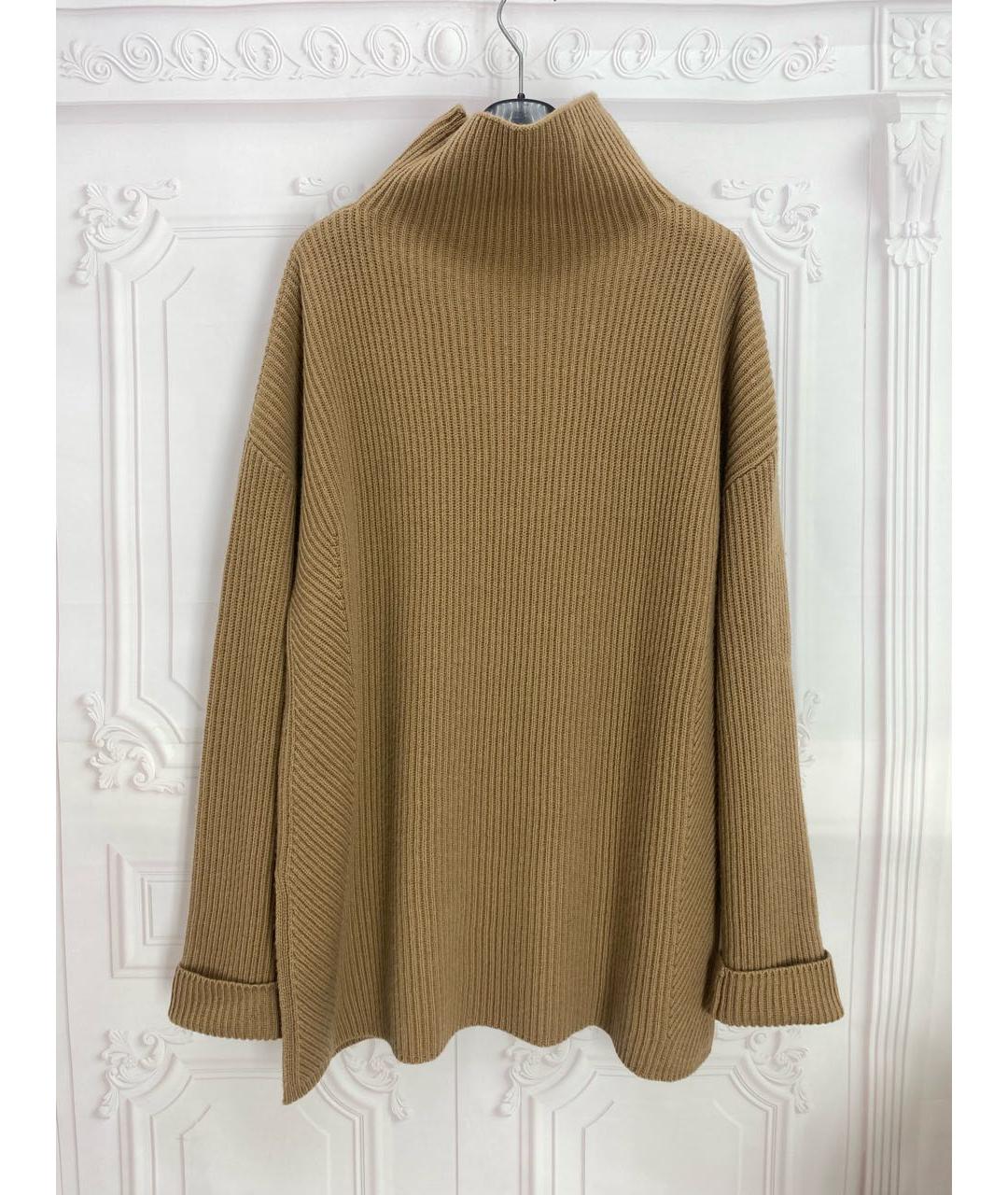 MAX MARA Бежевый шерстяной джемпер / свитер, фото 2